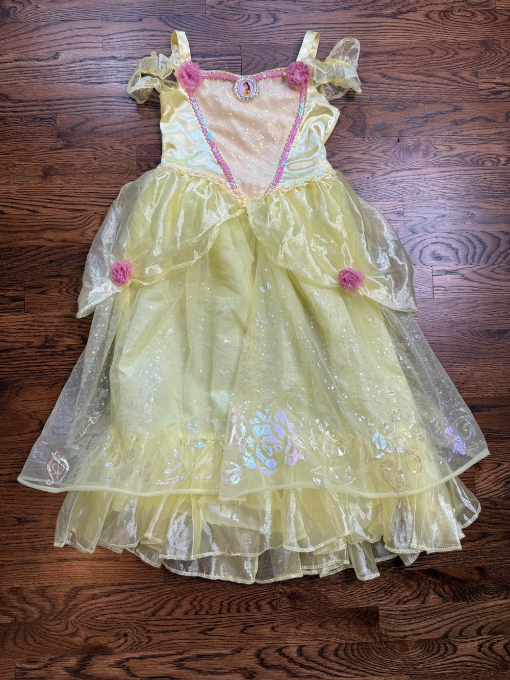 Disney Princess Girls Beauty and the Beast Bell Costume Dress w/ Bolero Size 4-6